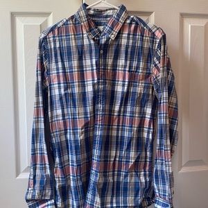 Blue and pink collared shirt